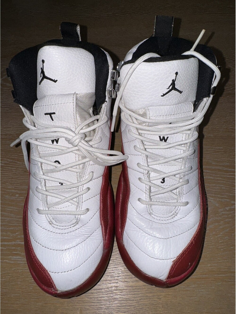 Nike Air Jordan 12 Retro Cherry 2009 White Red 153265-110 GS 6.0Y Youth